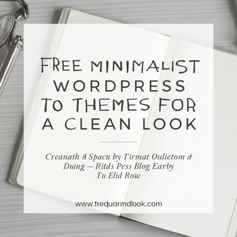 Free Minimalist WordPress Blog Theme