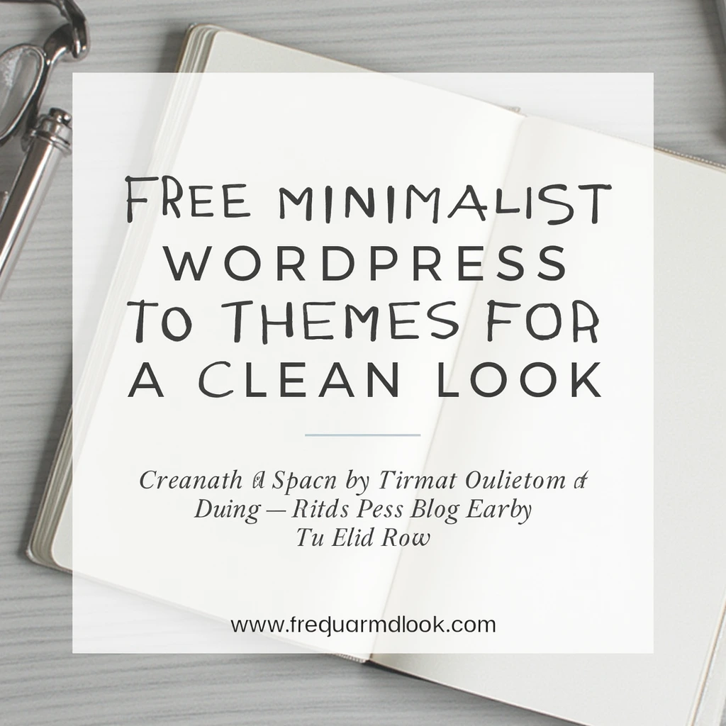 Free Minimalist WordPress Blog Theme